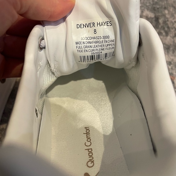 DENVER HAYES | Lesther White Casual Sneakers Size 8 - Picture 7 of 10
